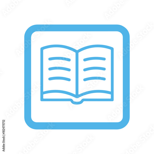 book sign icon, color vector, on a white background
Vector sign icon