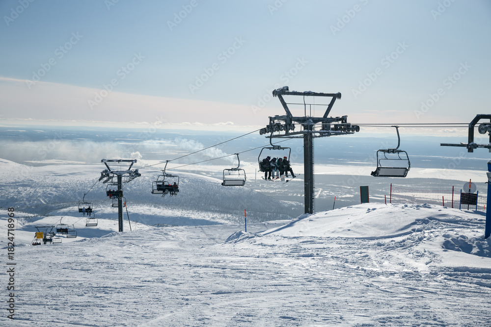 Obraz premium Ski resort in Khibiny