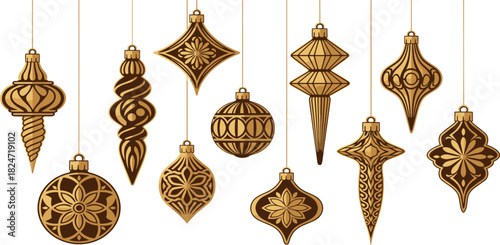 Vintage Christmas Ornament Collection Elegant Holiday Decorations