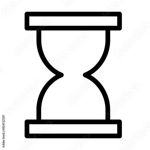 Elegant hourglass icon, time passing swiftly symbol