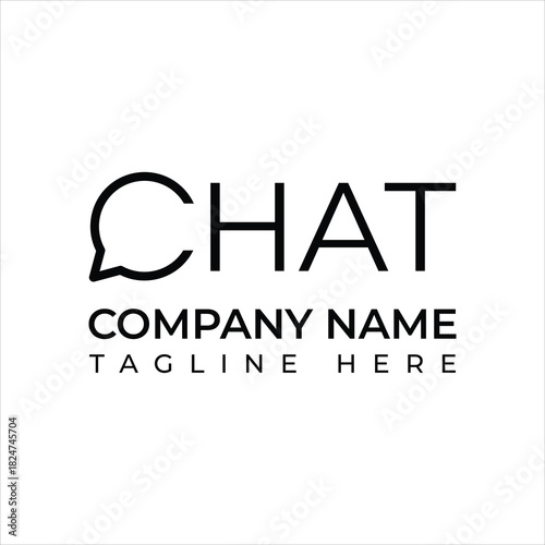 Modern chat logo design for vibrant communication brand, perfect for startups and tech companies seeking a memorable and engaging visual identity solution