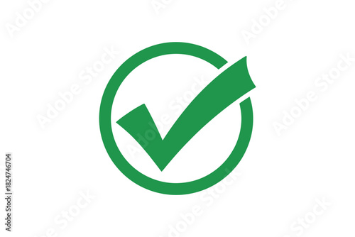 A green checkmark inside a green circle on a white background.