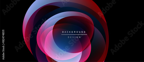 Abstract flowing layers, vibrant colors, dynamic composition. Modern design element, suitable for backgrounds, presentations.