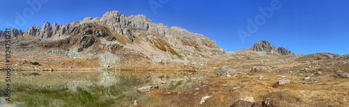 beautiful mountain range  with  clear water in a little lake in the Beauforta...