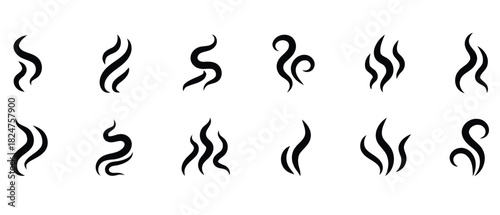 Vector set of fire flames icon symbol silhouette art design illustration