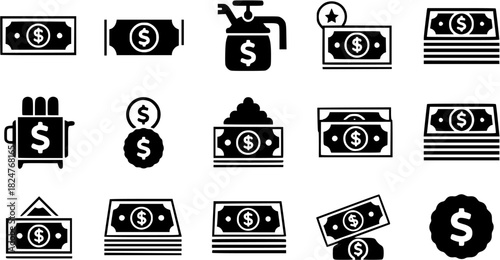 Vector art of money-related icons set