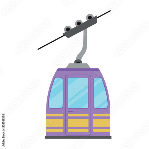A ski lift, on a white background, demonstrates the necessary transportation system for winter sports enthusiasts.