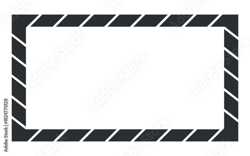 Simple rectangular frame with striped border
