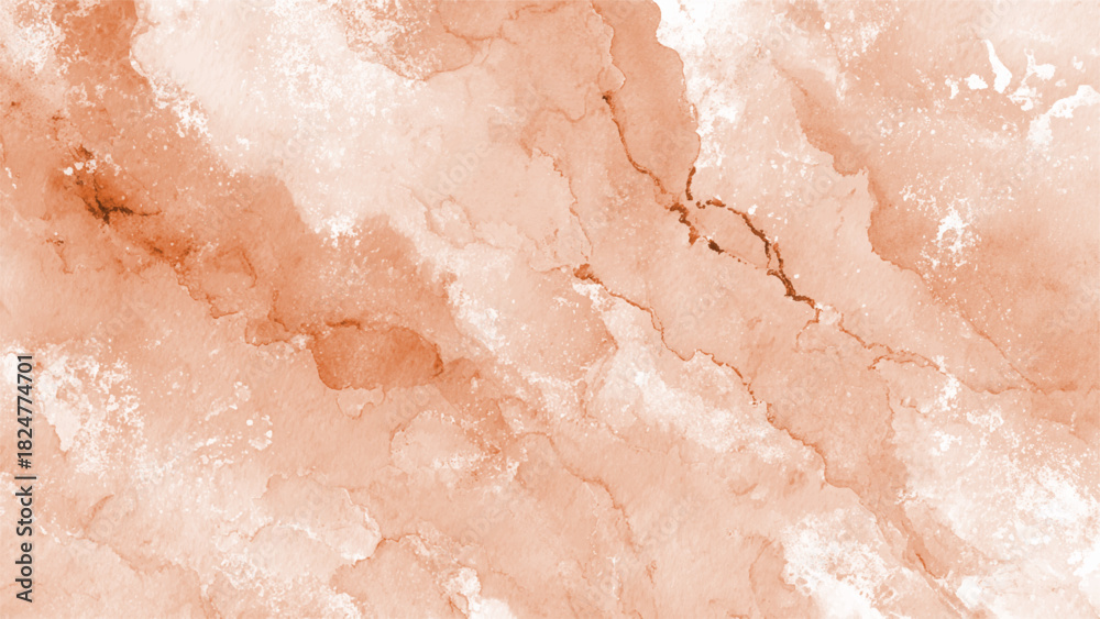 Fototapeta premium Delicate watercolor texture background in peach color with subtle variations