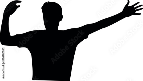 a man body silhouette vector