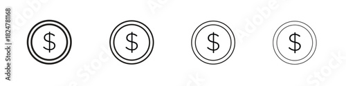 Dollar icons vector logo illustration simple design. Web UI design.