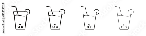 Drink icons vector logo illustration simple design. Web UI design.