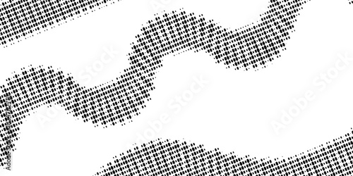 Top view of wavy curved and straight railways isolated on white background. Set of railroad tracks with rails and ties. Transportation infographic. Seamless vector illustrations.