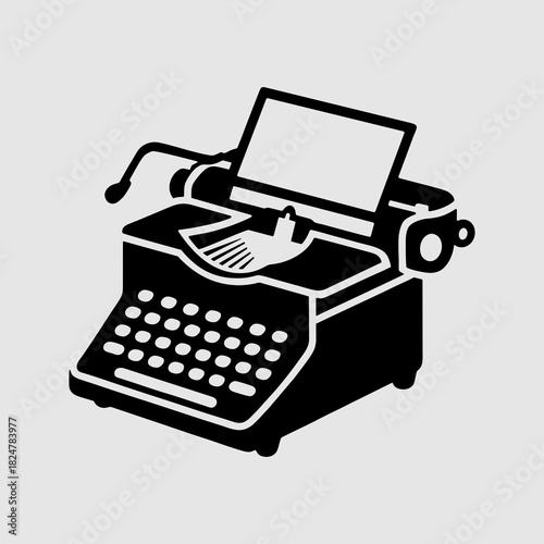 Typewriter in retro style