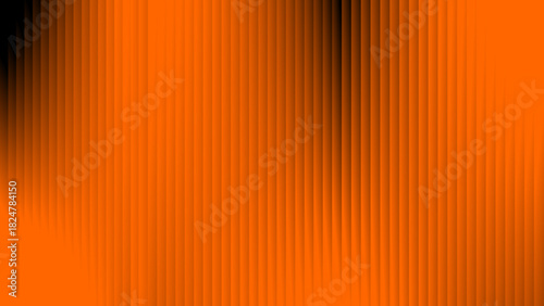 orange striped background, Warm Orange Panel: Vertical 3D Strips with Smooth Light Gradient.