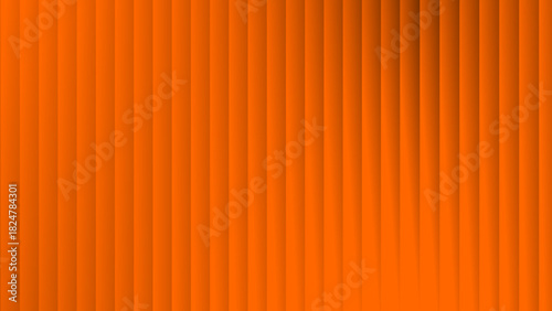 orange striped background, Warm Orange Panel: Vertical 3D Strips with Smooth Light Gradient.