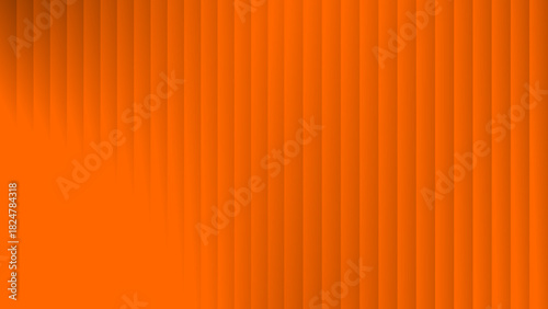orange striped background, Warm Orange Panel: Vertical 3D Strips with Smooth Light Gradient.