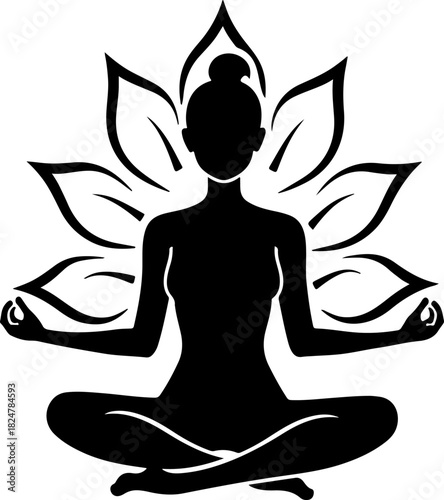 Flame Aura Meditation Silhouette Yoga Spiritual Art