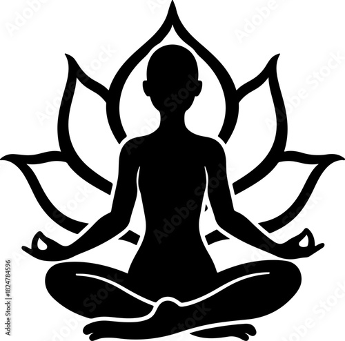 Flame Aura Meditation Silhouette Yoga Spiritual Art