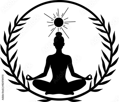 Flame Aura Meditation Silhouette Yoga Spiritual Art