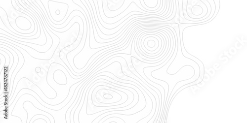 Abstract minimal pattern discovery vector topo map. creative discovery White wave grid stripe line map topography. vector geographic contour mounted map background.	