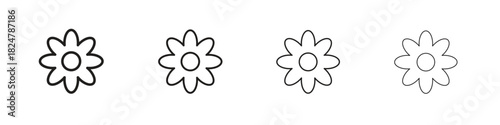 Flower icons vector logo illustration simple design. Web UI design.