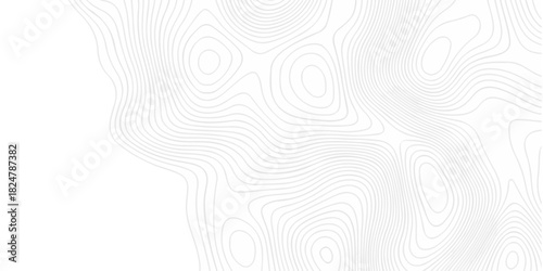 Abstract minimal pattern discovery vector topo map. creative discovery White wave grid stripe line map topography. vector geographic contour mounted map background.	