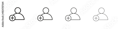 Following icons vector logo illustration simple design. Web UI design.