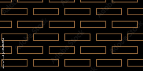 Pavement slab road seamless mosaic stone concrete wall surface tiles. subway vector block rock black brick wall texture background.	