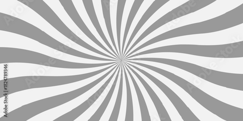 Retro white and gray abstract explosion vintage ray sunrise star sunbeam texture background. vector illustration circle light banner cartoon add design.	