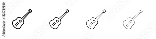 Guitar icons vector logo illustration simple design. Web UI design.