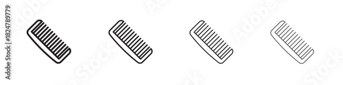 Hair brush icons vector logo illustration simple design. Web UI design.