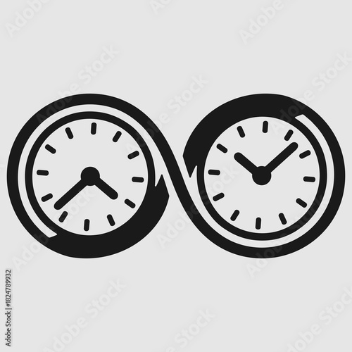 Clock as a symbol of infinity and the irreversibility of time