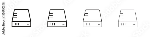 Hard Disk icons vector logo illustration simple design. Web UI design.