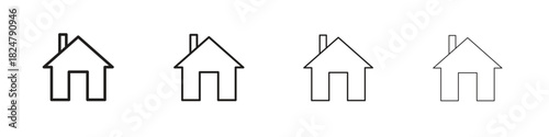 Home icons vector logo illustration simple design. Web UI design.