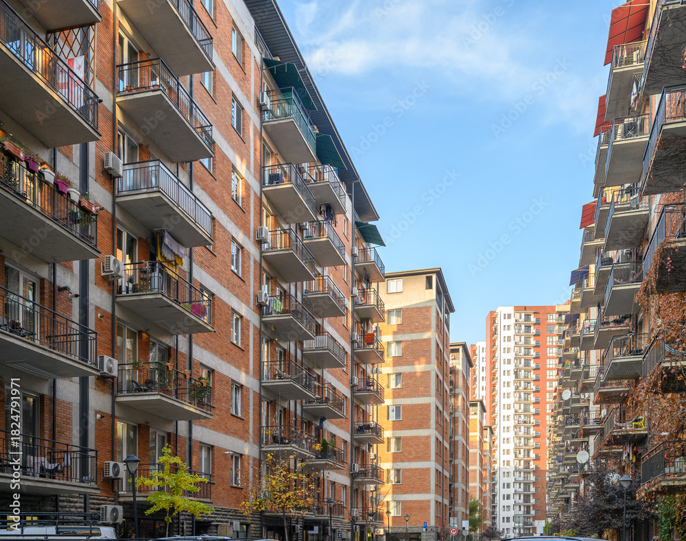 Fototapeta premium Architectural Ensemble of Jikia House Residential Complex in Tbilisi