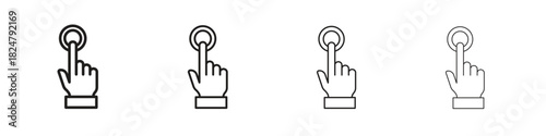 Interactive icons vector logo illustration simple design. Web UI design.
