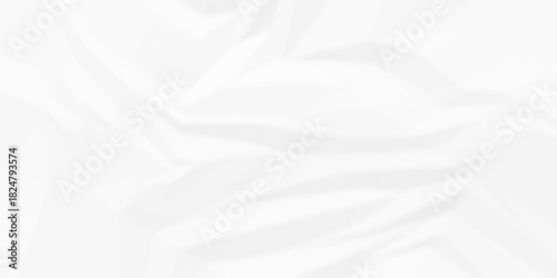 Creased crumpled white page vintage surface canvas old paper crumple texture wrinkle parchment empty letter texture.	