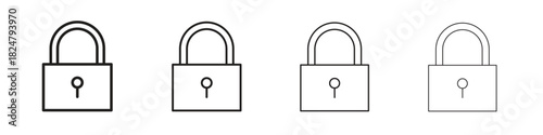 Lock icons vector logo illustration simple design. Web UI design.