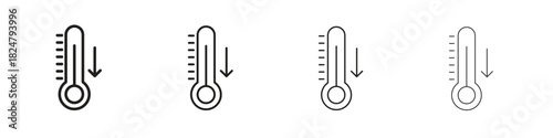 Low Temperature icons vector logo illustration simple design. Web UI design.