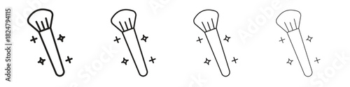 Makeup brush icons vector logo illustration simple design. Web UI design.