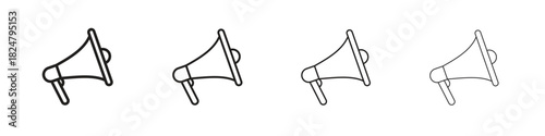 Megaphone icons vector logo illustration simple design. Web UI design.