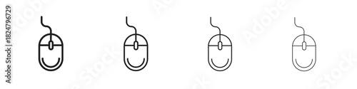 Mouse icons vector logo illustration simple design. Web UI design.