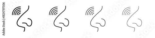 Nose pain icons vector logo illustration simple design. Web UI design.