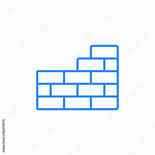 brick wall icon sign vector