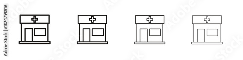 Pharmacy icons vector logo illustration simple design. Web UI design.