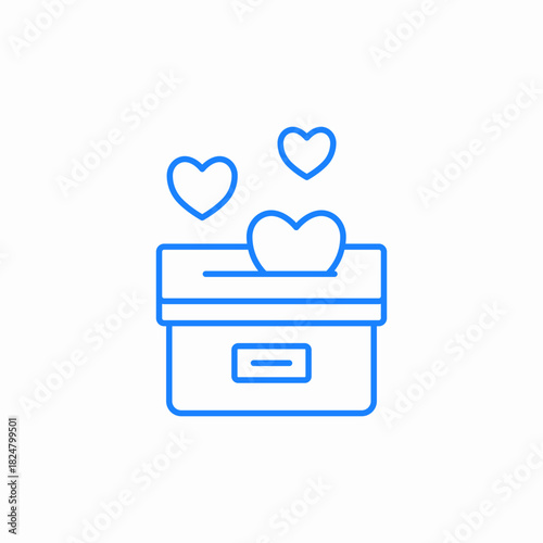 charity box icon sign vector