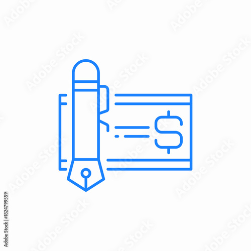 check writing icon icon sign vector
