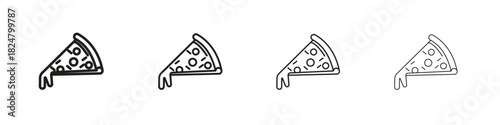Pizza slice icons vector logo illustration simple design. Web UI design.