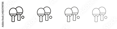 Ping pong icons vector logo illustration simple design. Web UI design.